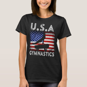 Usa Retro Gymnastics Team Vintage Support Usa Men T-Shirt