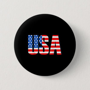 Usa Retro Vintage Distressed Flag For Patriotic 6 Cm Round Badge