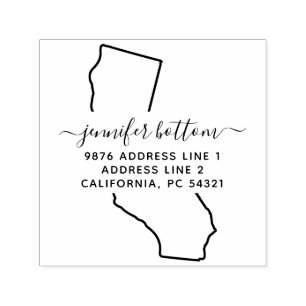USA Return Address Business Signature California Self-inking Stamp