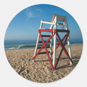 USA, Rhode Island, Charleston Beach, Beachfront Classic Round Sticker