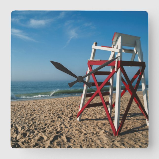 USA, Rhode Island, Charleston Beach, Beachfront Square Wall Clock (Front)