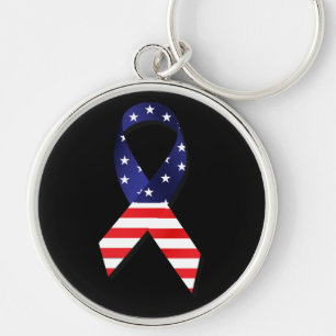 USA Ribbon Key Ring