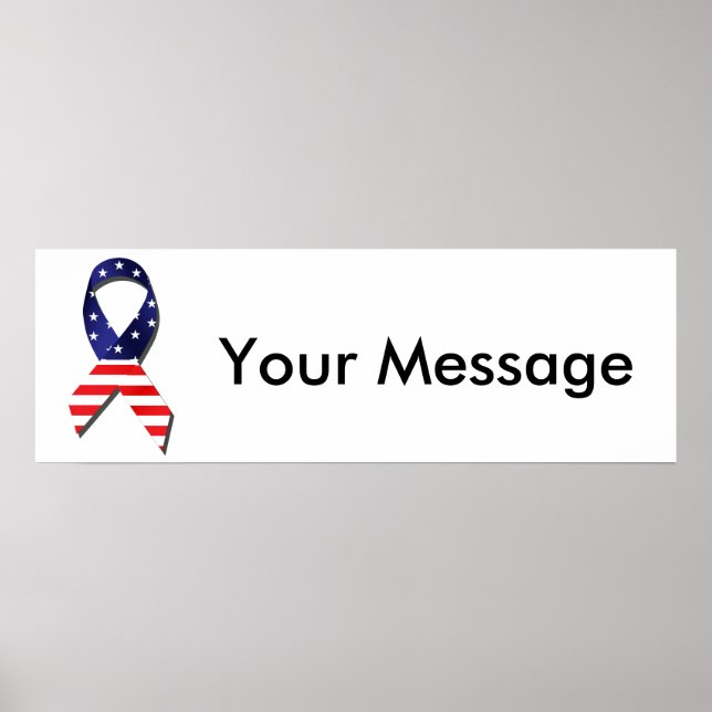 USA Ribbon Poster (Front)