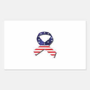 USA Ribbon Rectangular Sticker