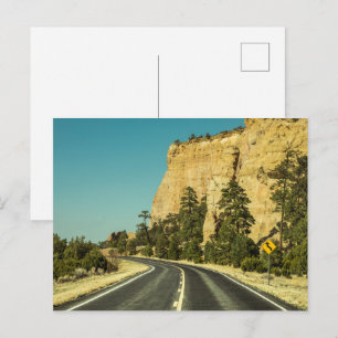 USA Road Landscape Photo Postcard