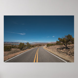 USA Road Landscape Photo Poster