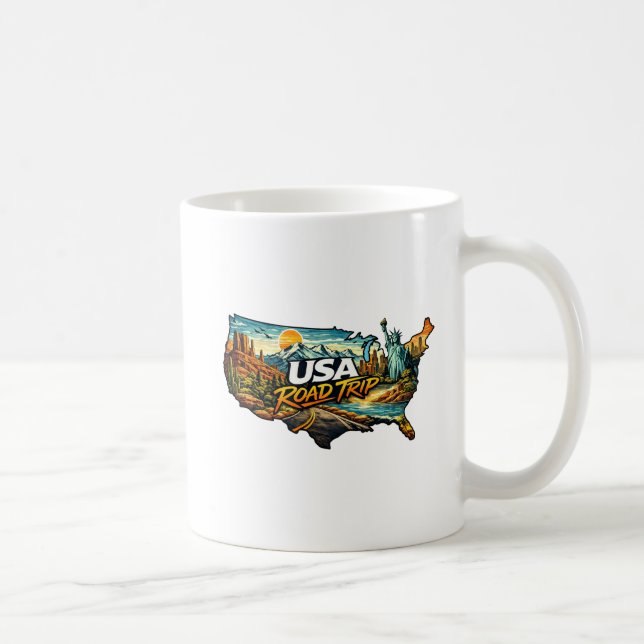 USA Road Trip Coffee Mug (Right)
