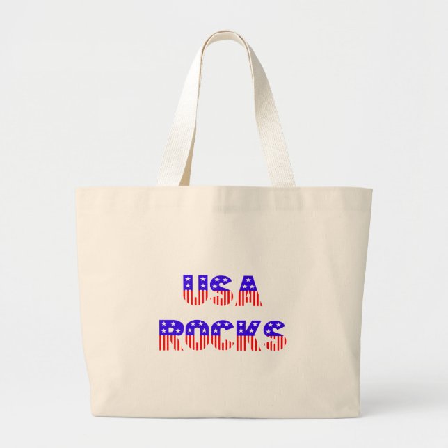 USA Rocks Large Tote Bag (Front)