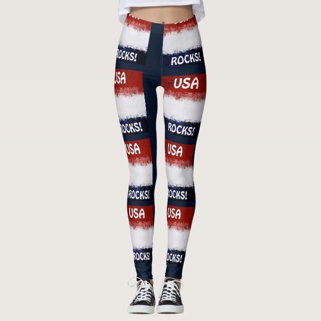USA ROCKS LEGGINGS (Front)