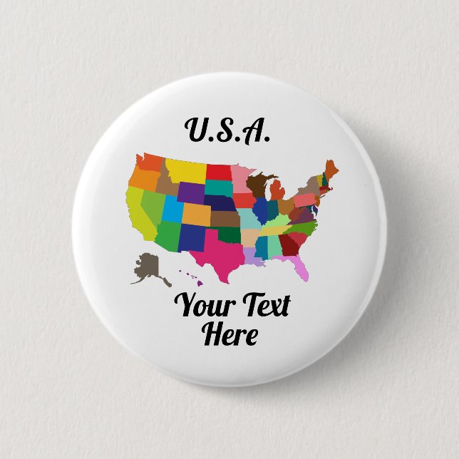 USA Round Button (Front)