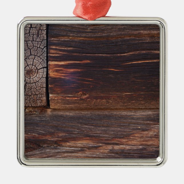 USA, Salmon, Idaho, Log Cabin Metal Ornament (Front)