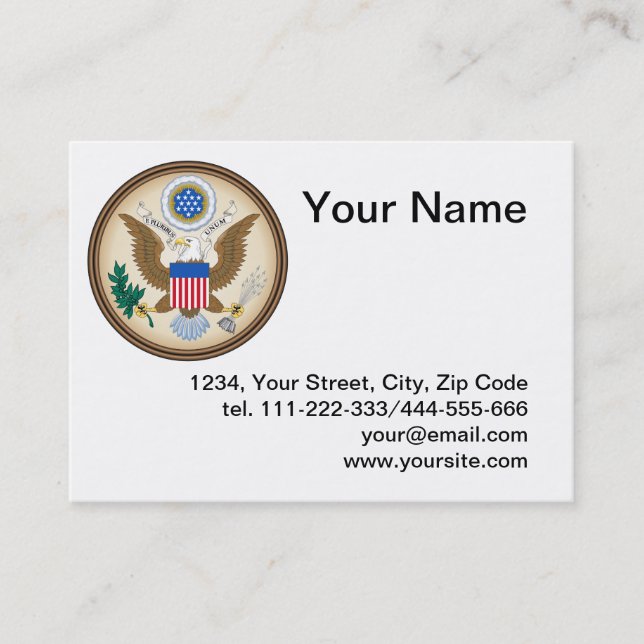 USA seal Business Card (Front)