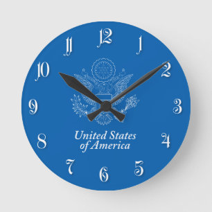 USA seal Round Clock