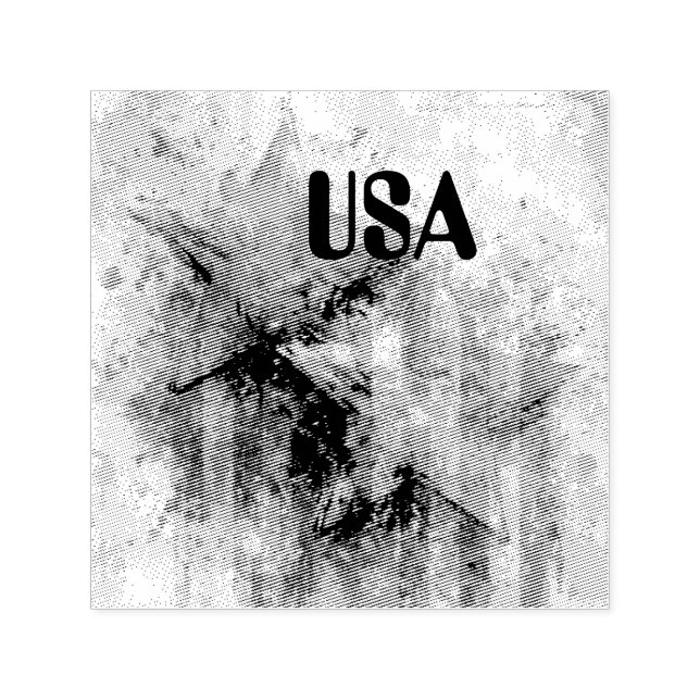 USA Self-Inking Rubber Stamp (Design)