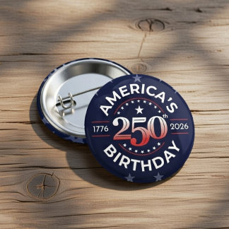 USA Semiquincentennial 1776-2026 America’s 250th 3 Cm Round Badge