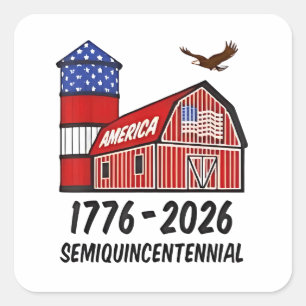 USA Semiquincentennial 250th Anniversary 1776–2026 Square Sticker
