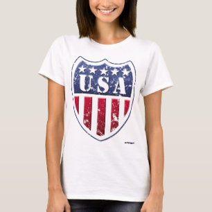 USA Shield - distressed T-Shirt