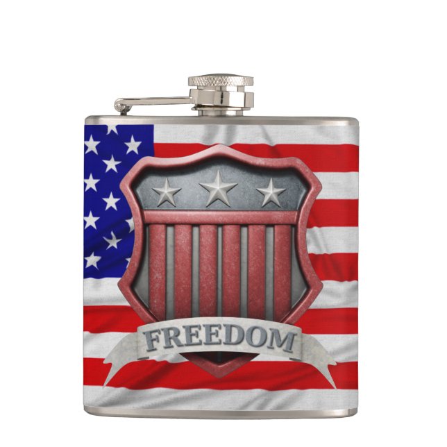USA Shield Hip Flask (Front)