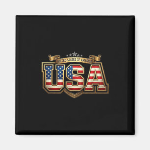 Usa Shirt Men Women Kids Aamerican Flag Patriotic Magnet