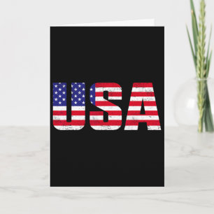 Usa Shirt Patriotic American Flag Men Women Kids B Card