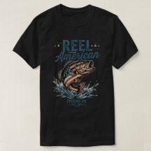 USA Shirt: Reel American Fishing usa Flag Bass