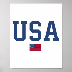 Usa Shirt Women Men Kids American Flag Patriotic 4 Poster