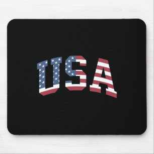 Usa Shirt Women Men Kids Patriotic American Flag 4 Mouse Pad