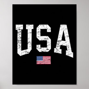 Usa Shirt Women Men Kids Patriotic American Flag D Poster