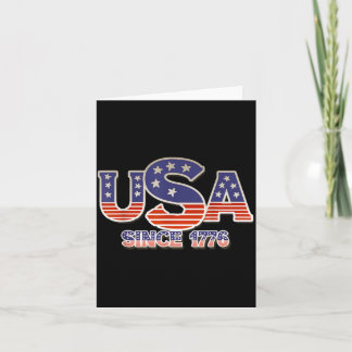 USA Since 1776 Flag American Independence 4th July Card
