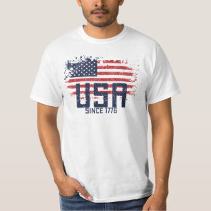 USA Since 1776, Grunge American Flag T-Shirt
