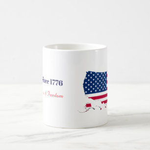 USA Since 1776 Patriotic American Flag Freedom  Coffee Mug