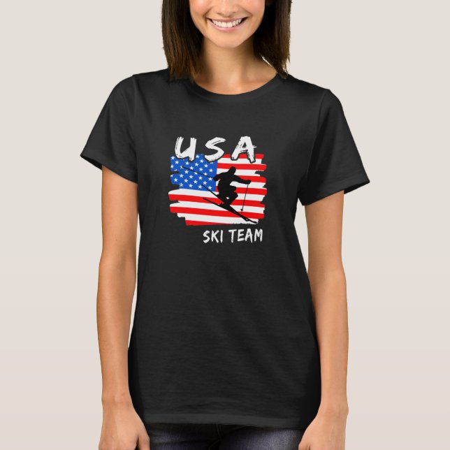 USA Ski  T-Shirt (Front)