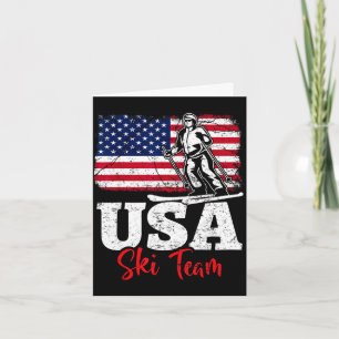 Usa ski team america skiing winter sports skiing card
