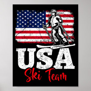 Usa ski team america skiing winter sports skiing poster