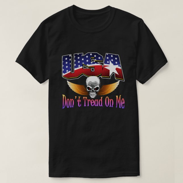USA Skull T-shirts By AntsAfire (Design Front)