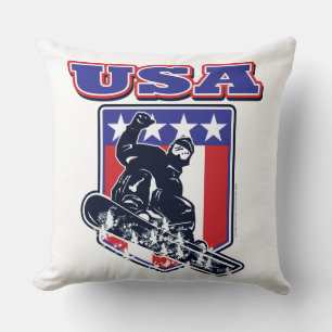 USA Snowboarder Cushion