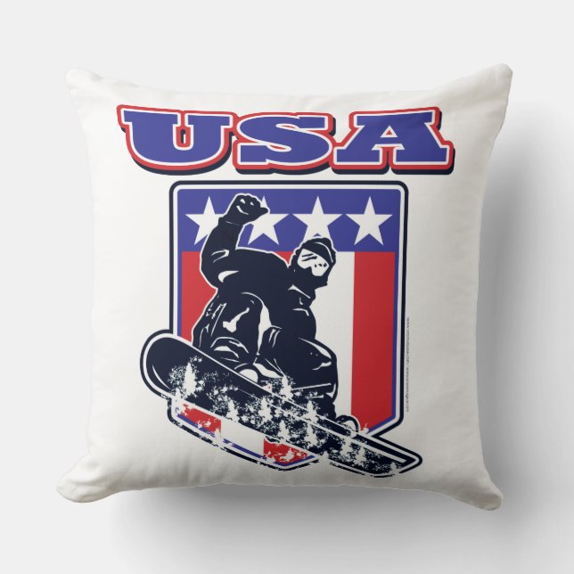 USA Snowboarder Cushion (Front)