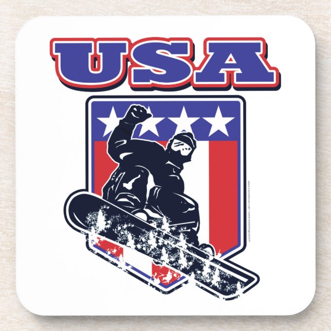 USA Snowboarding Coaster (Front)