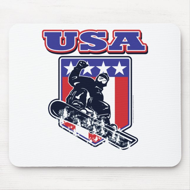 USA Snowboarding Mouse Pad (Front)