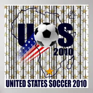 USA soccer Africa stars and stripes Poster