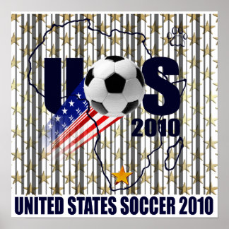 USA soccer Africa stars and stripes Poster