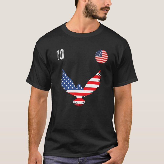 USA Soccer American Football USA Soccer Eagle T-Shirt (Front)