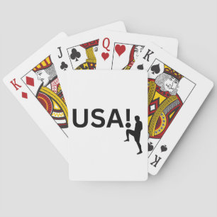 USA Soccer Athletic Spirit Playing Cards