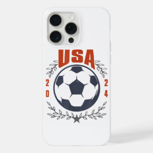 USA Soccer Ball 2024 Stars & Laurel Wreath Vintage iPhone 15 Pro Max Case
