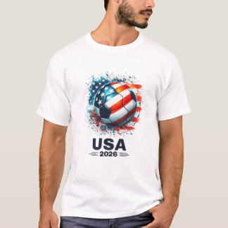 USA Soccer Ball 2026 Patriotic Football T-Shirt