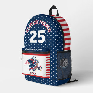 USA Soccer Eagle National Team Patriotic Action Printed Backpack