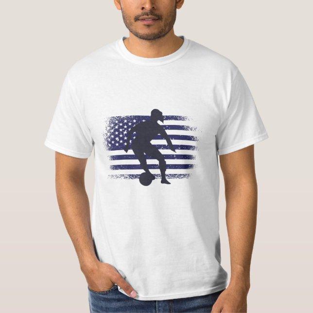 USA Soccer Fan Jersey Shirt American Flag (Front)