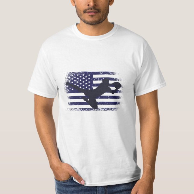 USA Soccer Fan Jersey Shirt American Flag (Front)