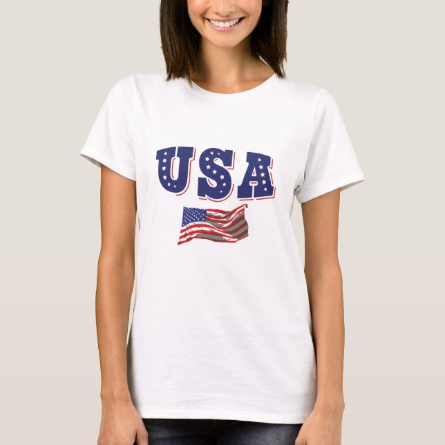 USA Soccer Fan Jersey Shirt American Flag (Front)