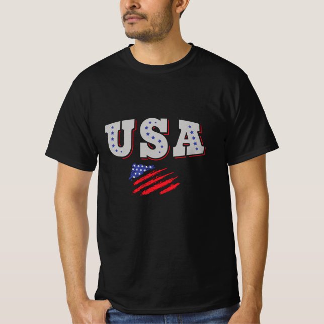 USA Soccer Fan Jersey Shirt American Flag (Front)